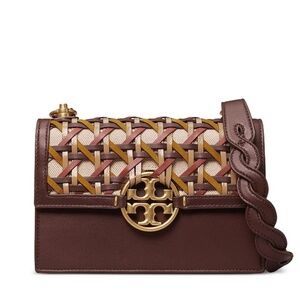 Tory Burch Small Miller Basketweave Shoulder Bag